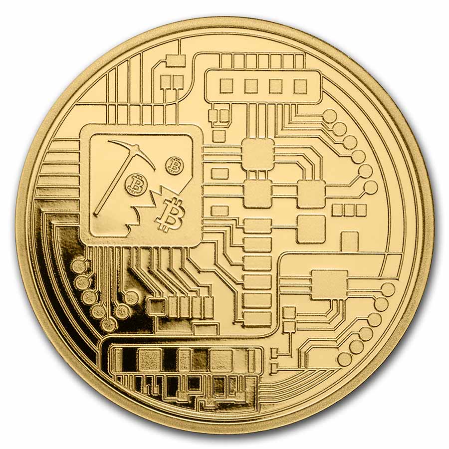 1  Unze Goldmünze  Round - Bitcoin - Image 2