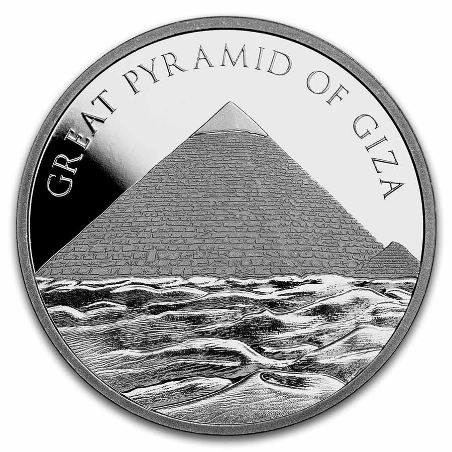 1 Unze Silbermünze  - 7 Wonders of the World: Great Pyramid of Giza