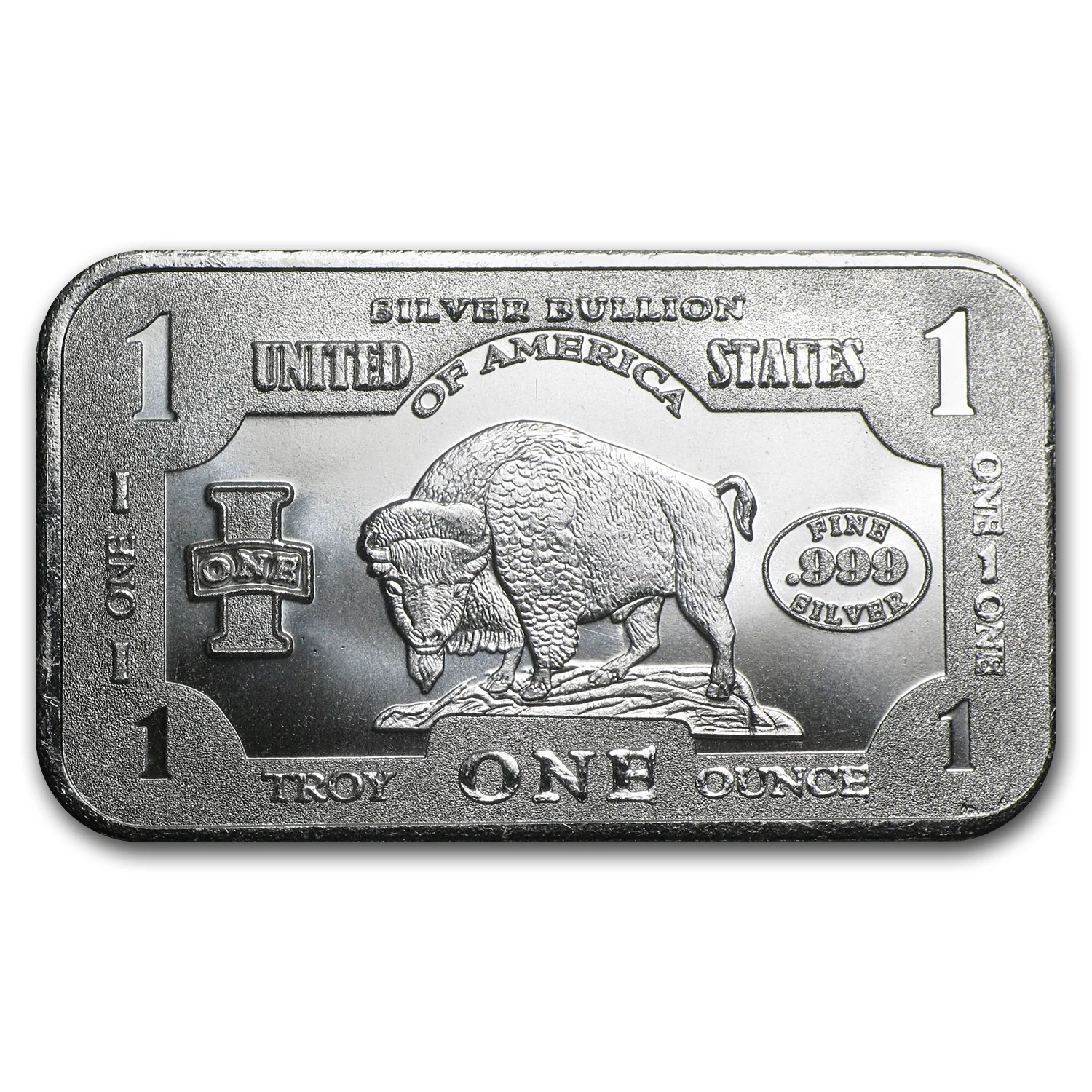 1 Unze Silber Bar - 1901 $10 Bison