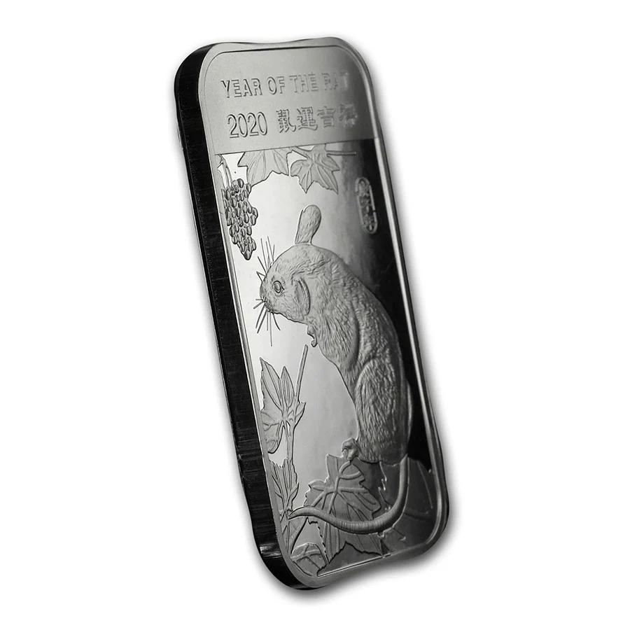 1 Unze Silberbarren- 2020 Year of the Rat - Image 3