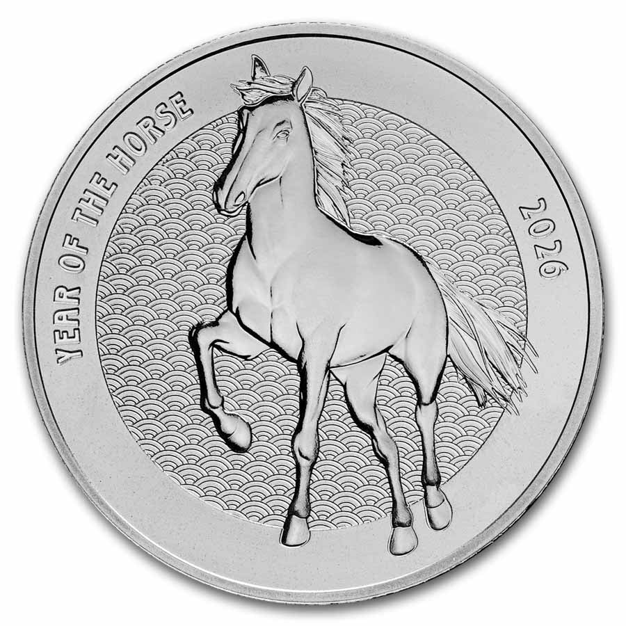 1 Unze Münzen Round - 2026 Year of the Horse (Series 2)