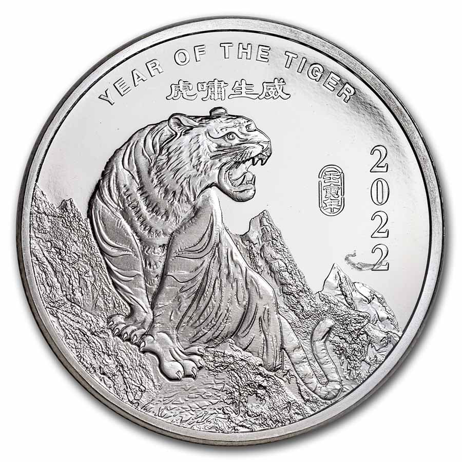 1 Unze Silbermünze Silbermünze - 2022 Year of the Tiger