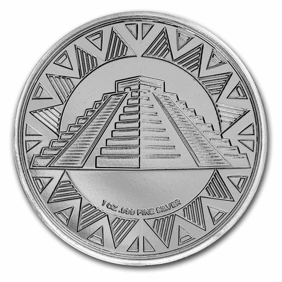 1 Unze Silber Aztec Silver Round - Image 2