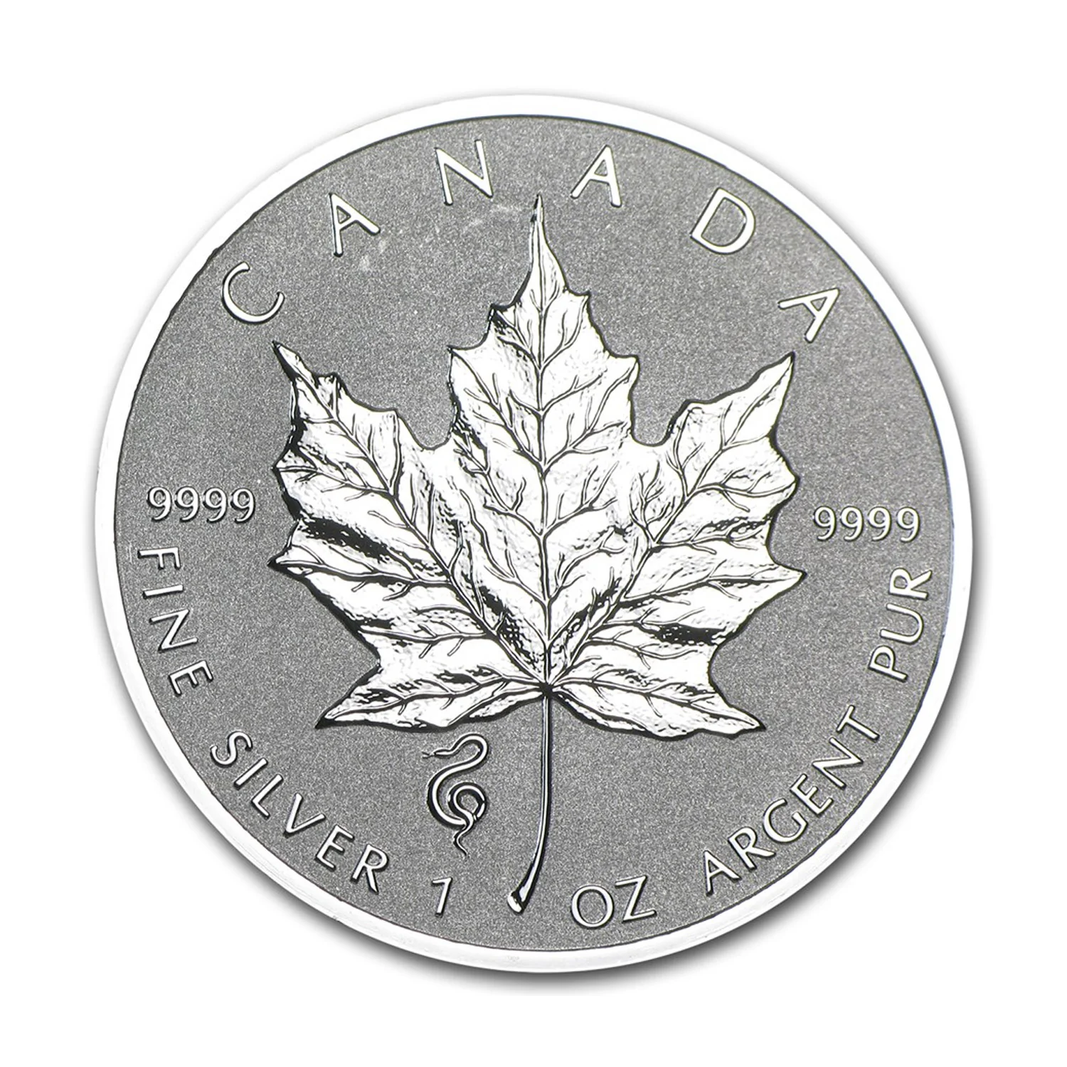 1 Unze Silbermünze - Canada Maple Leaf Lunar Snake Privy 2013