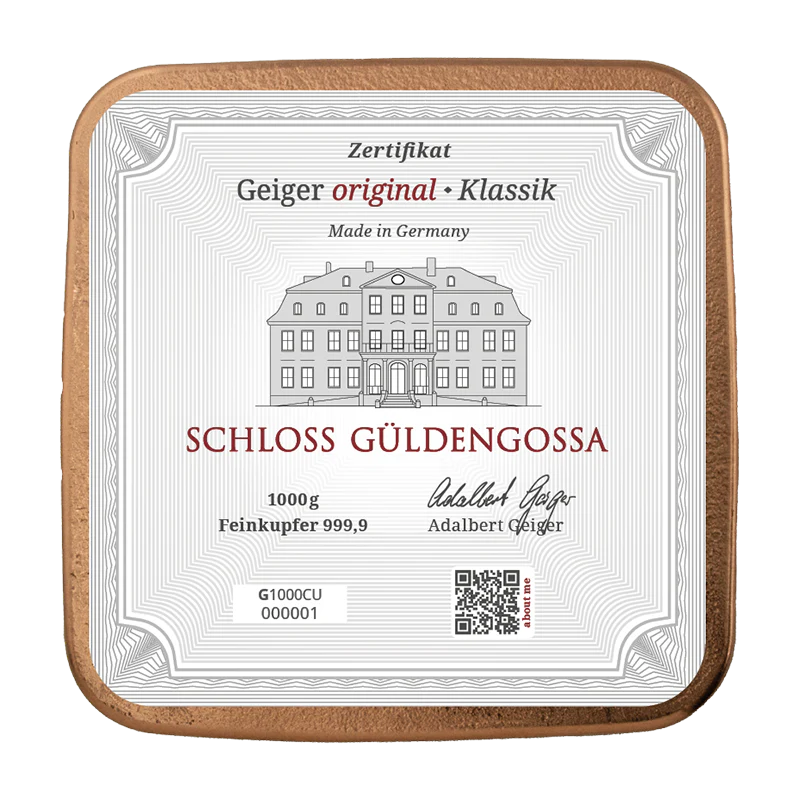 1kg Kupferbarren Güldengossa (gegossen) - Image 2