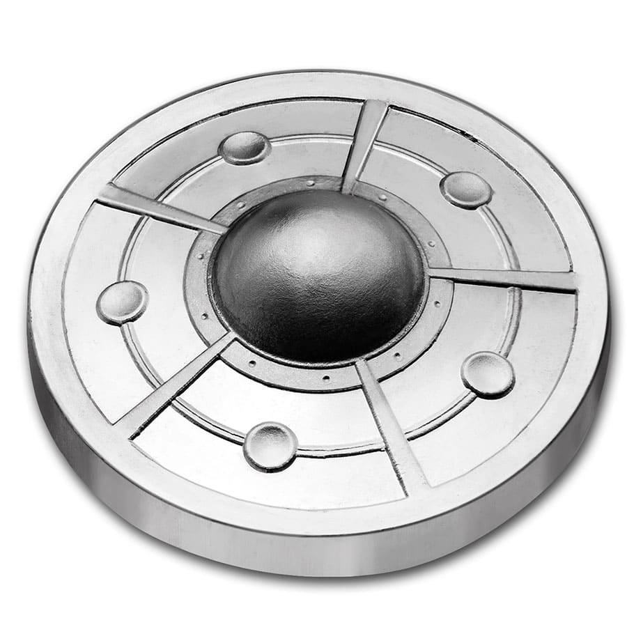 2 Unzen SIlbermünze Cast-Poured Silver - Alien UFO, Spinner