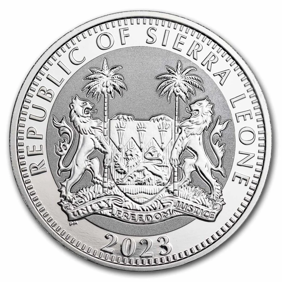 2023 Sierra Leone 1 oz Silver Egyptian Gods: Anubis - Image 2