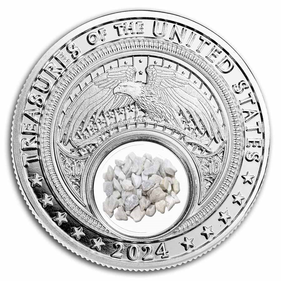 1 oz Silver Treasures of the U.S. - Vermont Marble 2024 - Image 3
