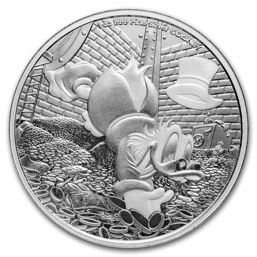 1 Unze Silbermünze Niue $2 Disney's Scrooge McDuck BU 2025