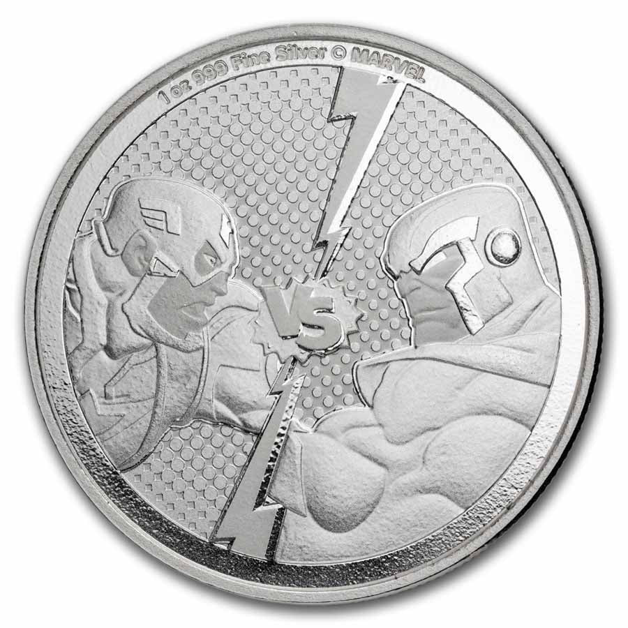 1 Unze Silbermünze Niue $2 Marvel Captain America vs Thanos 2025