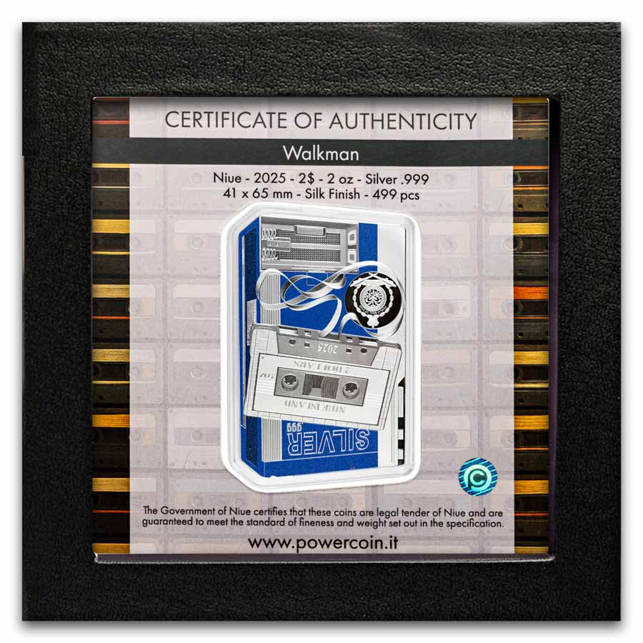 2 Unzen SIlber Niue TechStalgic; Colorized Walkman (Box & COA) 2025 - Image 4