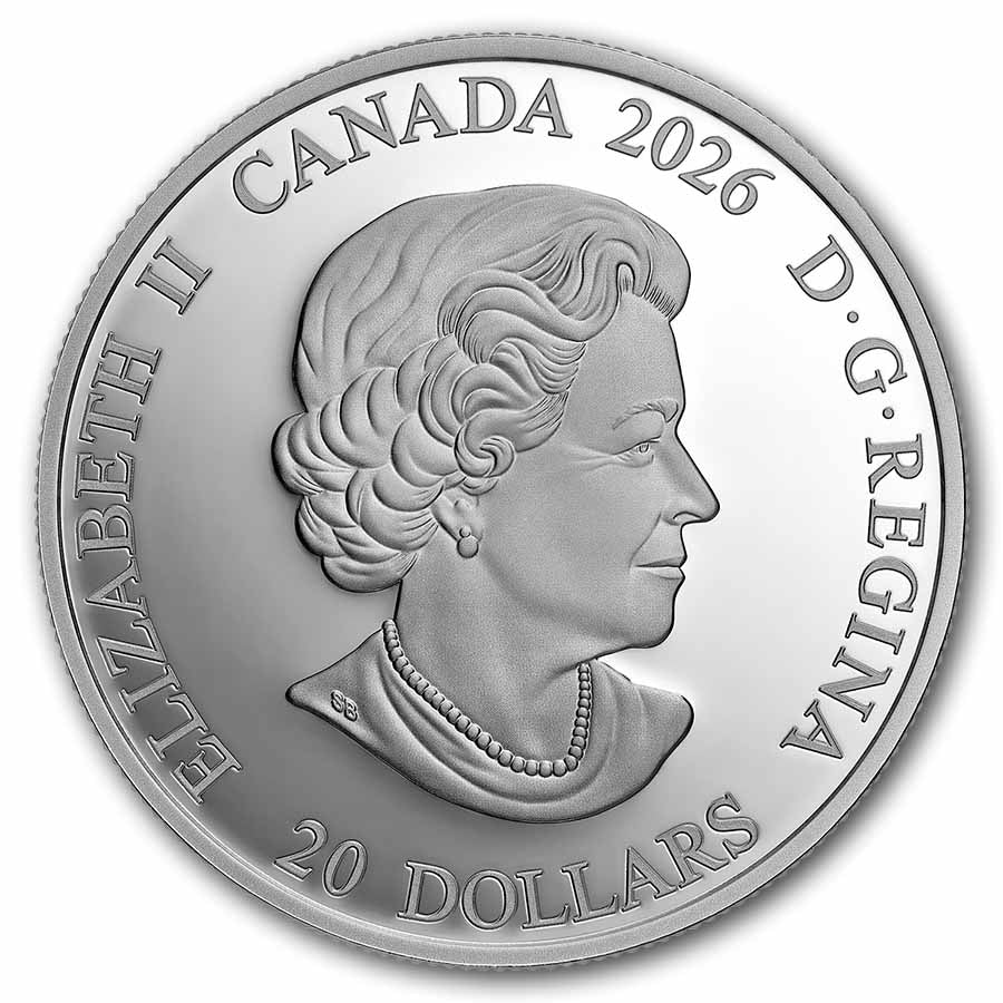 1 Unze Silbermünze RCM Ag $20 Crown Jewels 100th Anniv. of the Birth QEII 2026 - Image 3