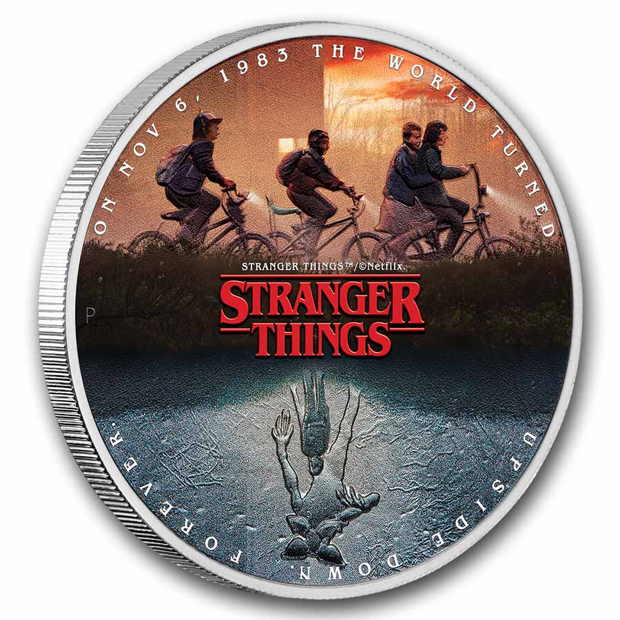 1 Unze Silbermünze Colorized Stranger Things The Upside Down 2026 - Image 3