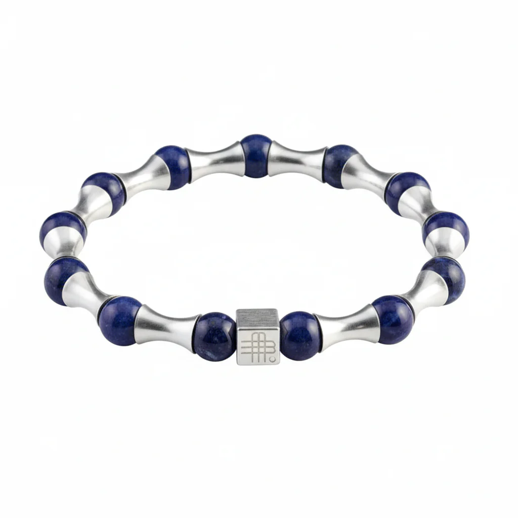 Bracelet BLUE WAVE - the GREATEST TIMEPIECE - 925 sterling silver