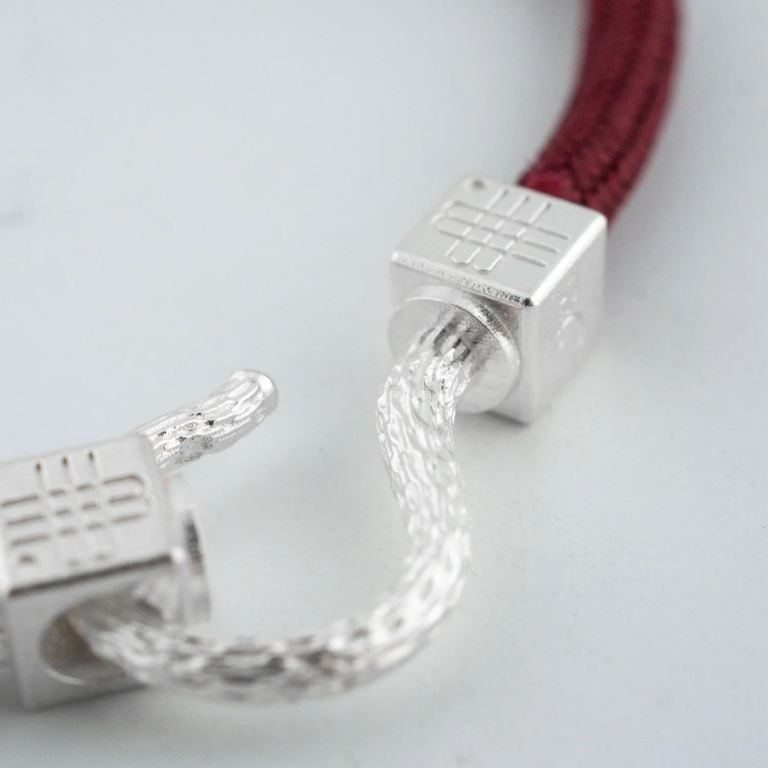 Bracelet BURGUNDY RED SEA - 925 sterling silver with an orange topaz - Image 3
