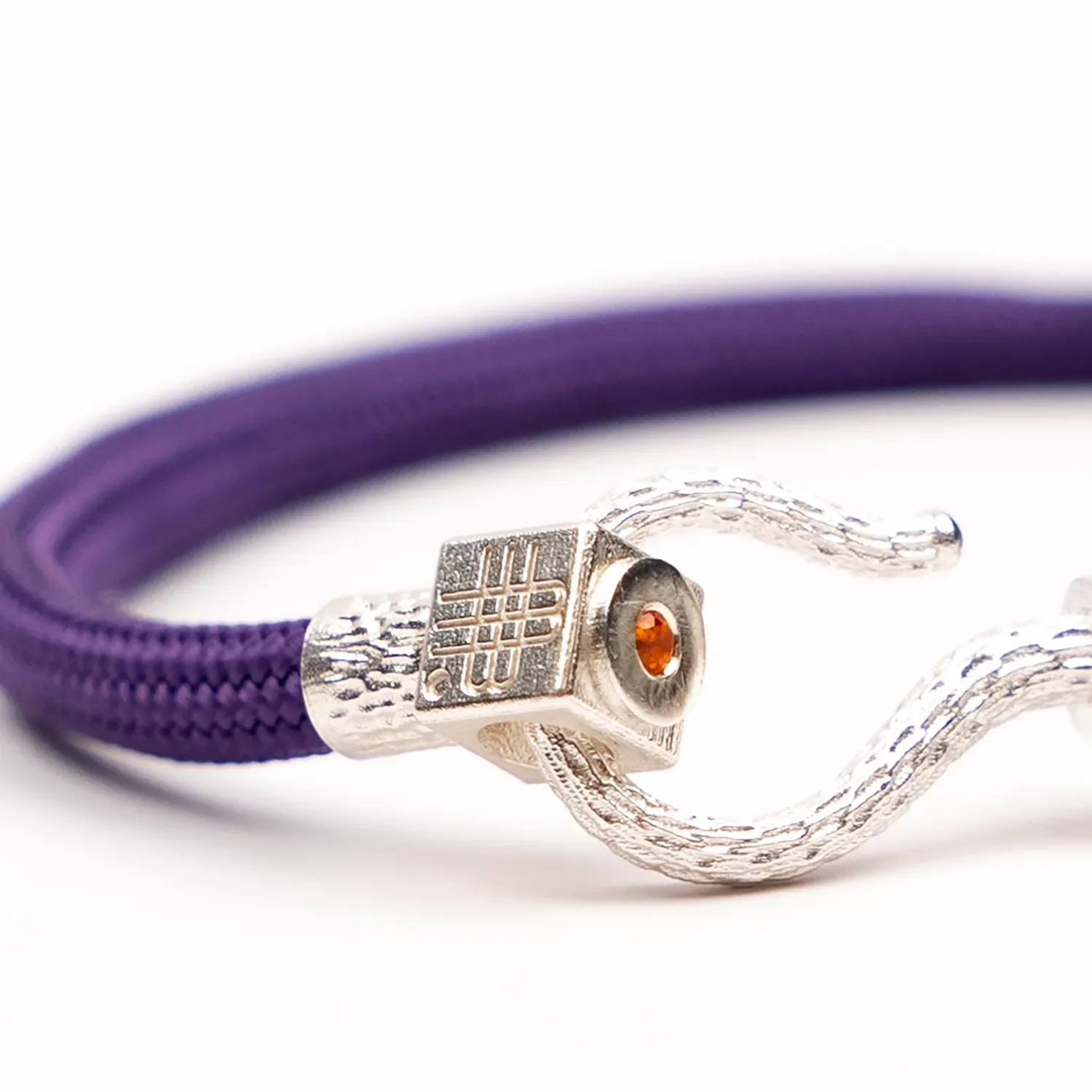 Bracelet PURPLE SEA - 925 sterling silver with an orange topaz - Image 3