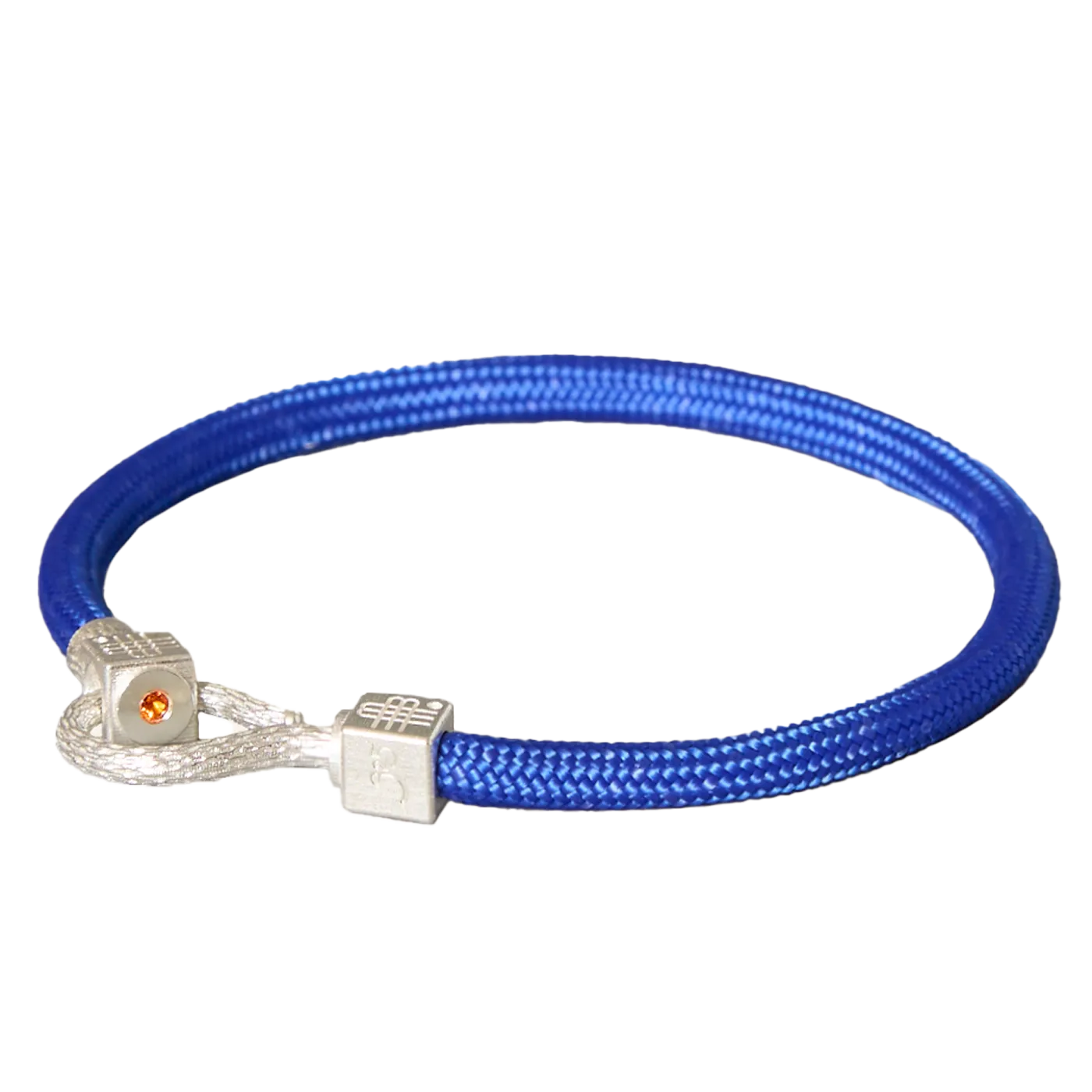 Bracelet ROYAL BLUE SEA - 925 sterling silver with an orange topaz