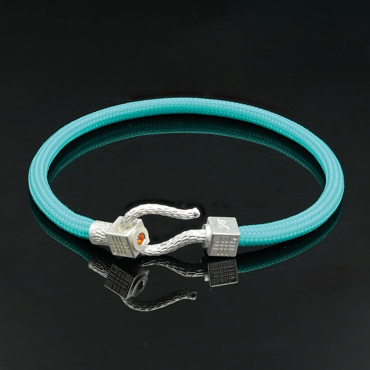 Bracelet TURQUOISE SEA - 925 sterling silver with an orange topaz - Image 3