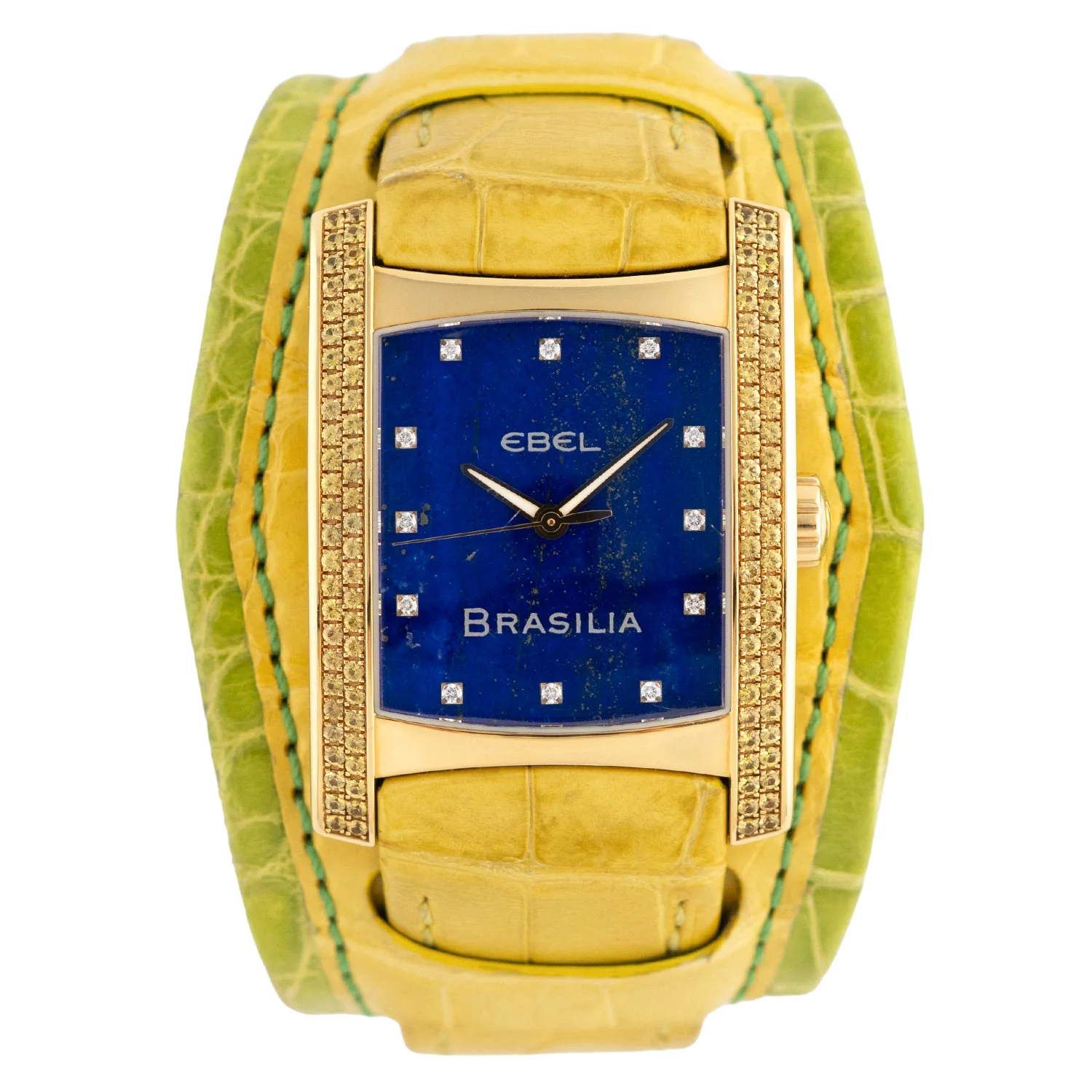 Brasila Unworn Rare 18ct Yellow Gold Blue Dial - - Image 2