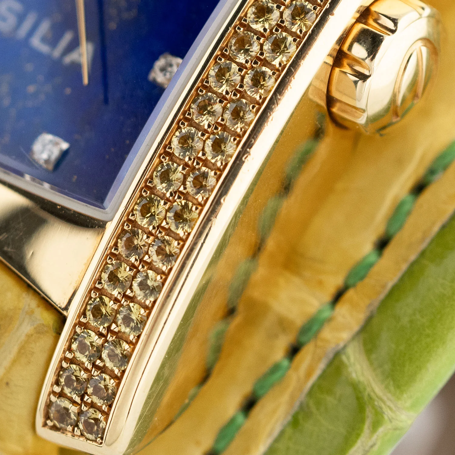 Brasila Unworn Rare 18ct Yellow Gold Blue Dial - - Image 4