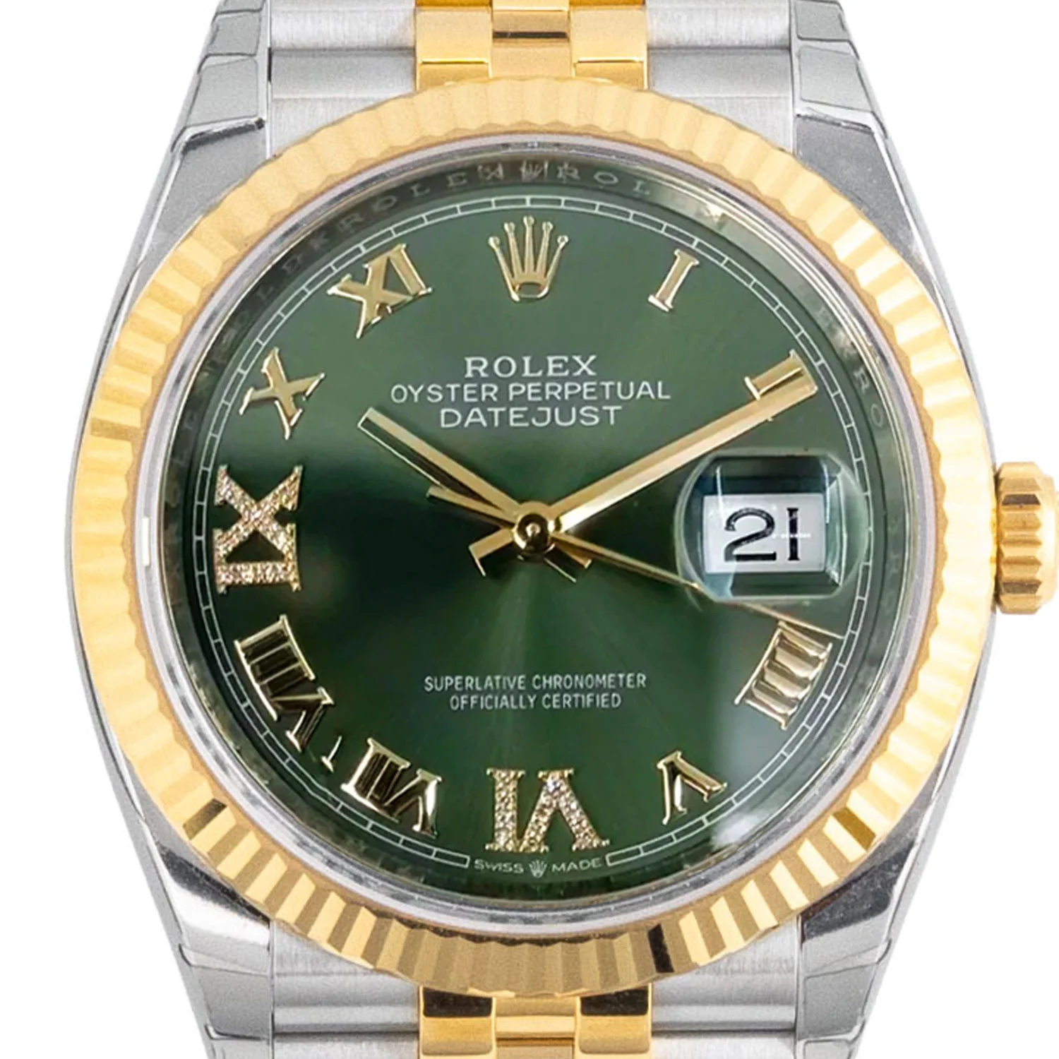 Datejust 36mm Green Roman Diamond Dial 2020 Jubilee - 126233 - Image 2