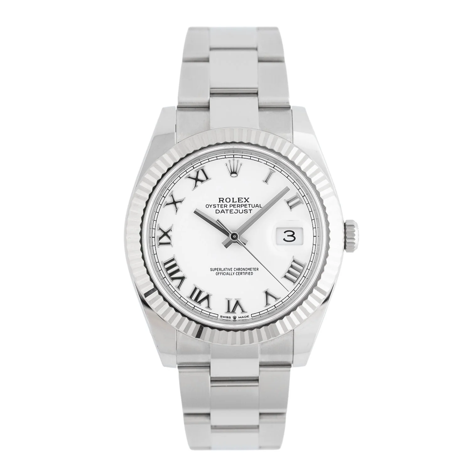 Datejust 41mm White Roman Dial 2023 Oyster - 126334