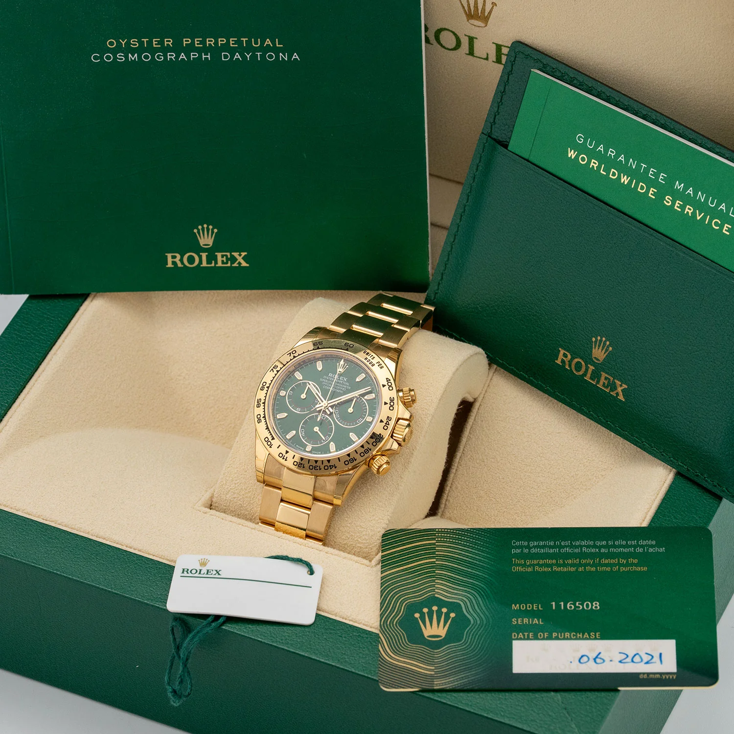 Daytona Chronograph John Mayer Green Dial Full Sticker 2021 - 116508 - Image 6