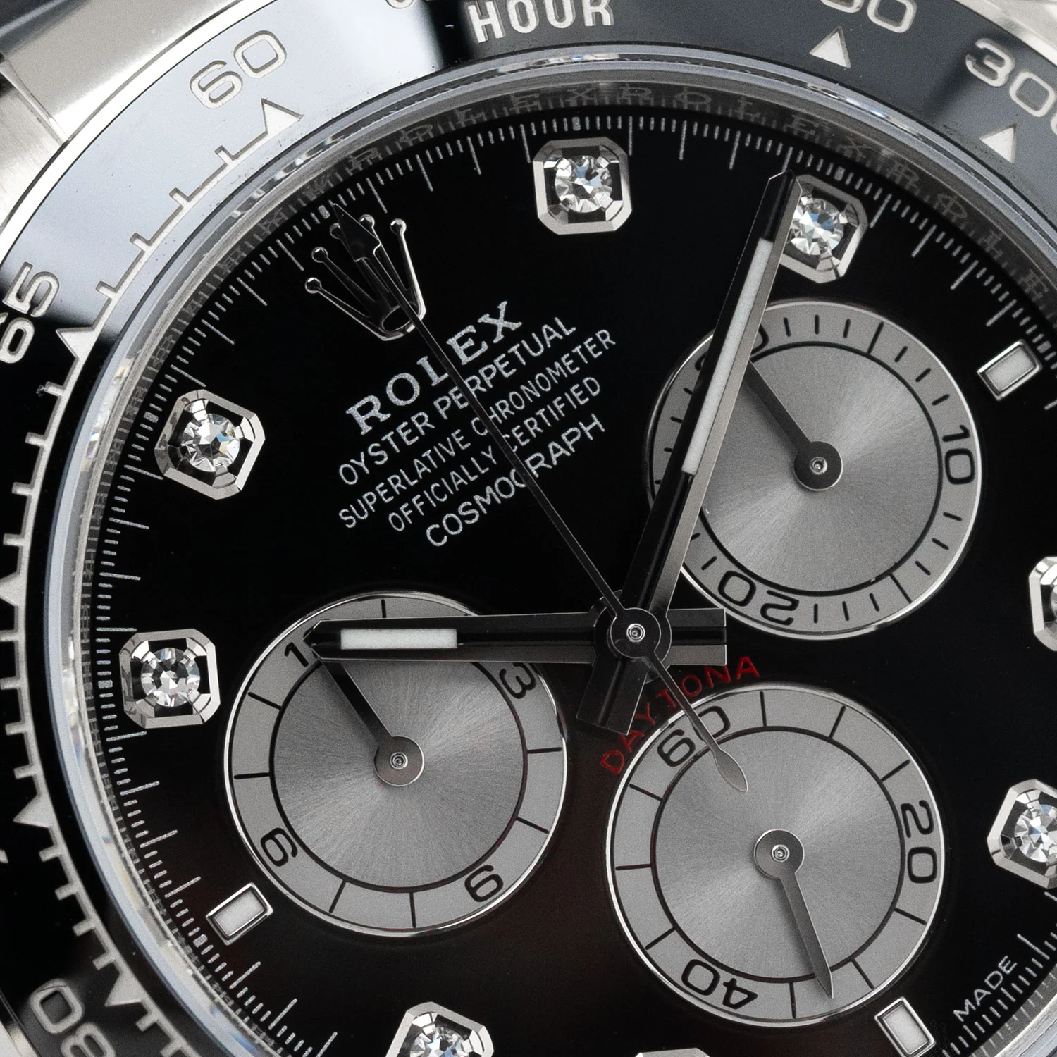 Daytona Cosmograph White Gold Black Diamond Dial Oysterflex 2023 - 126519LN - Image 3