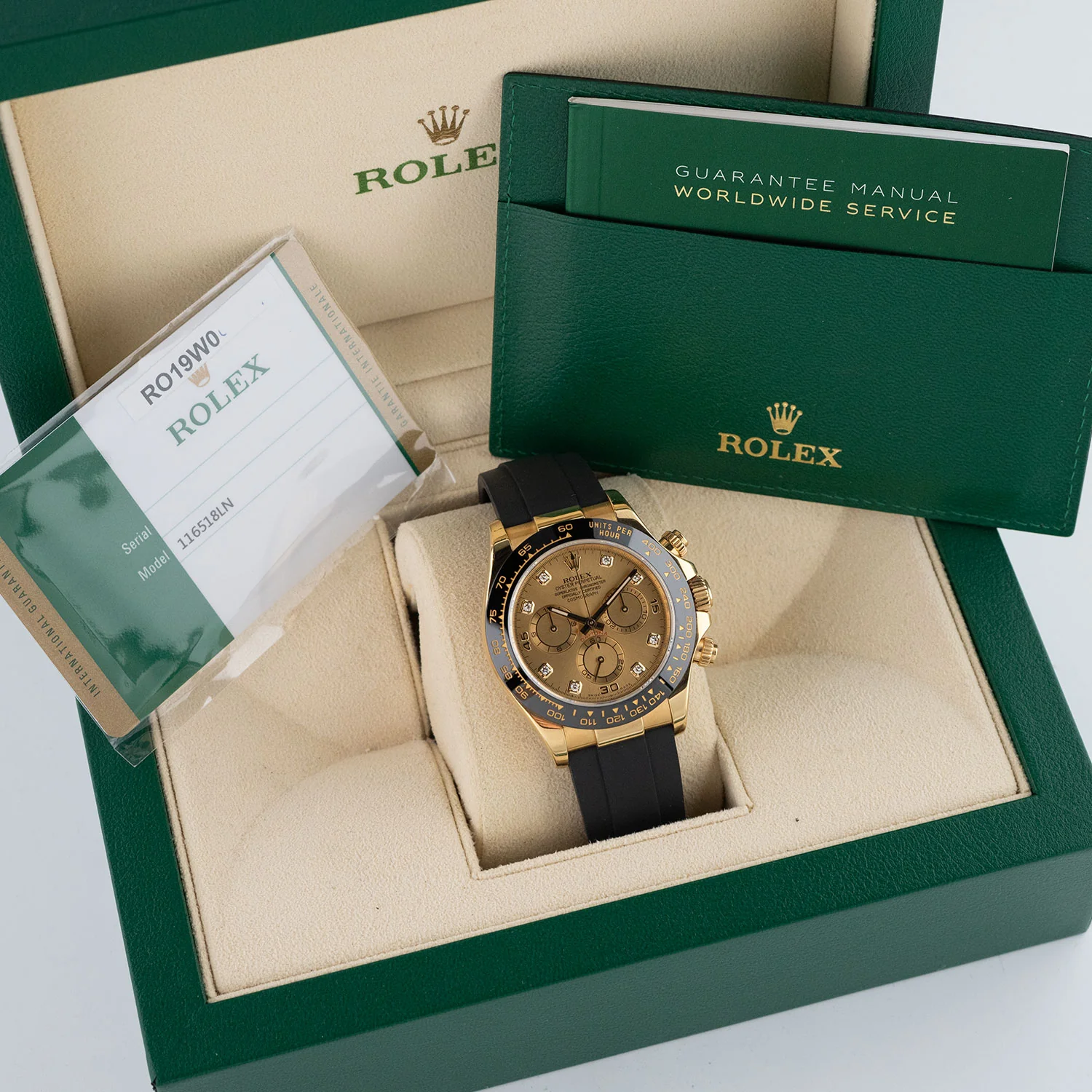 Daytona Oysterflex Golden Diamond Dial 2019 - 116518LN - Image 7