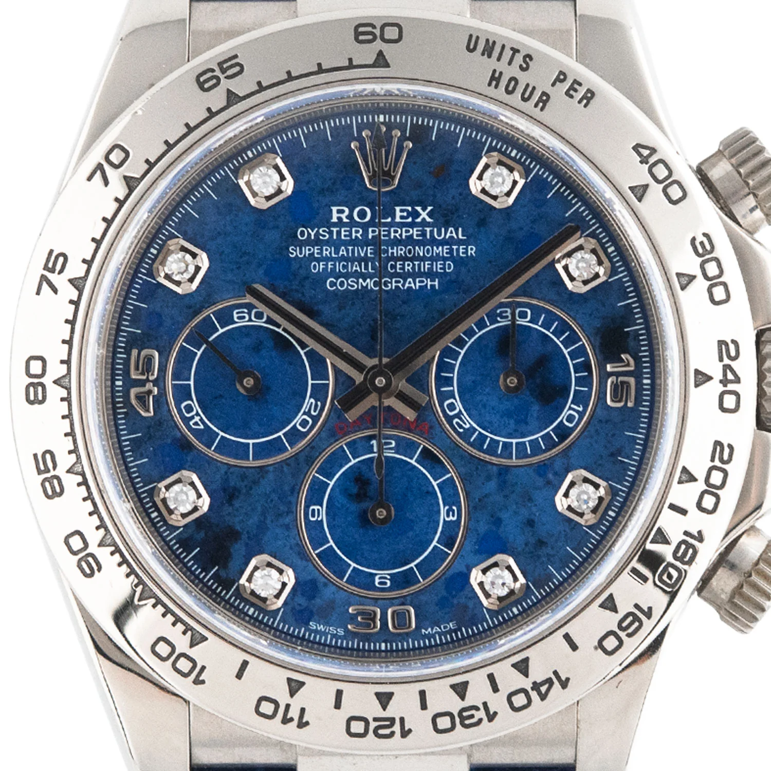Daytona Cosmograph Zenith White Gold Sodalite Dial Full Set 2000 - 16519 - Image 2