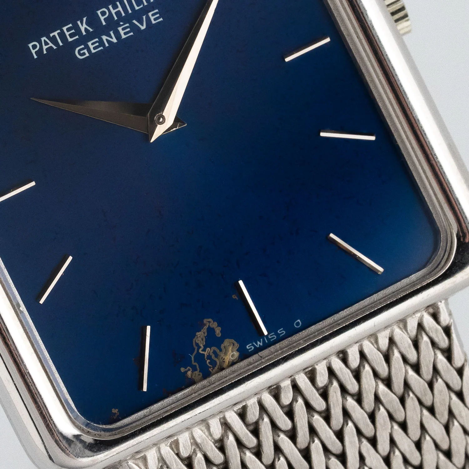 Rectangular White Gold Rare Blue Enamel Dial 1978 - 3599 - Image 3