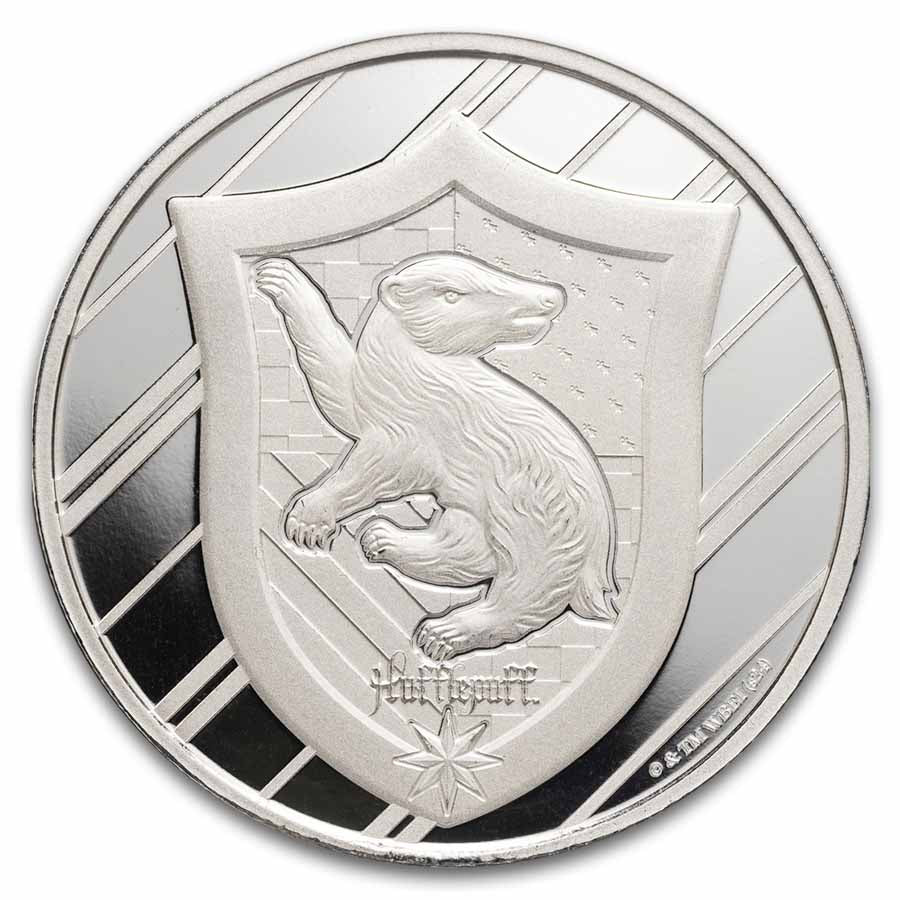 1 Unze Silber Harry Potter Houses Hufflepuff BU