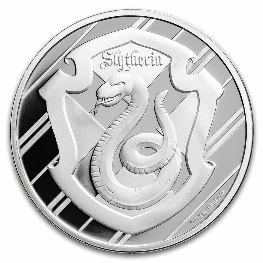 1 Unze Silber Harry Potter Houses Slytherin BU
