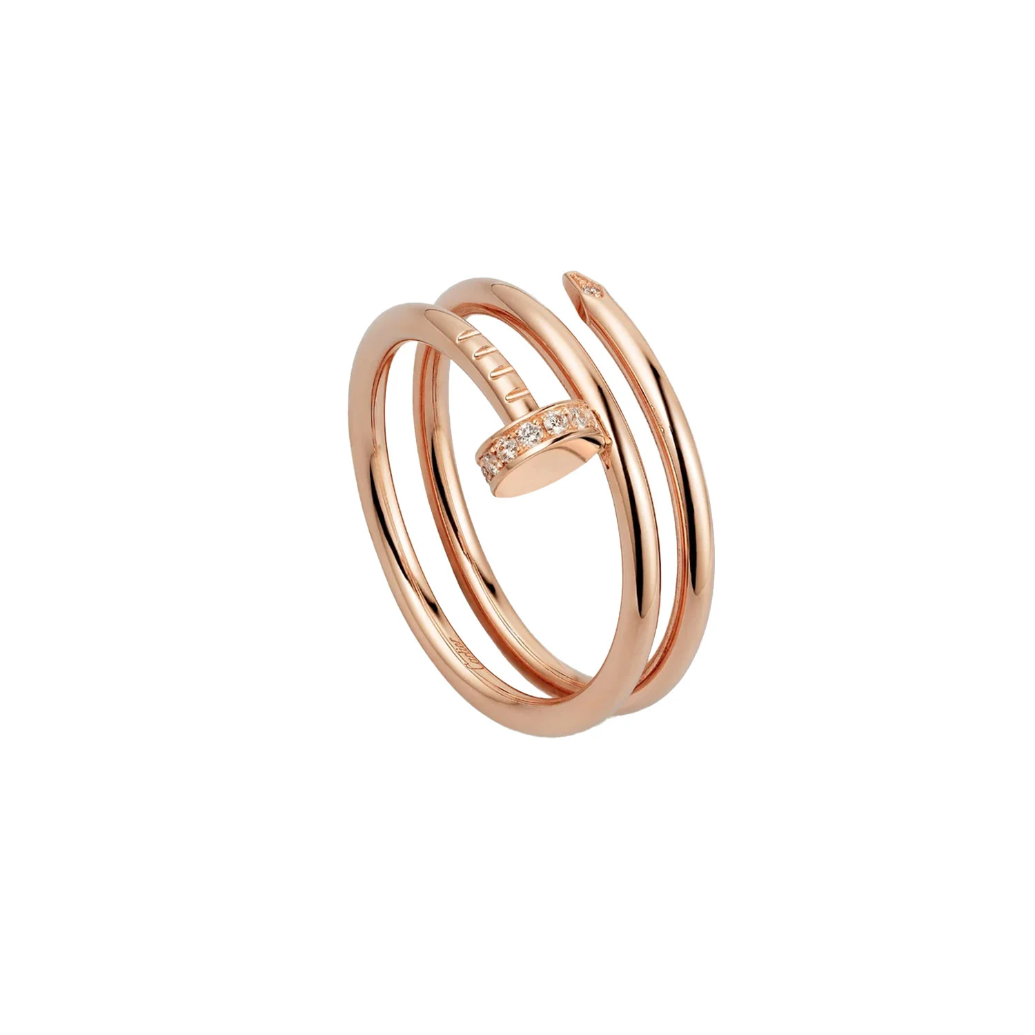 Juste un Clou Double Diamond Ring 750YG - Size 50