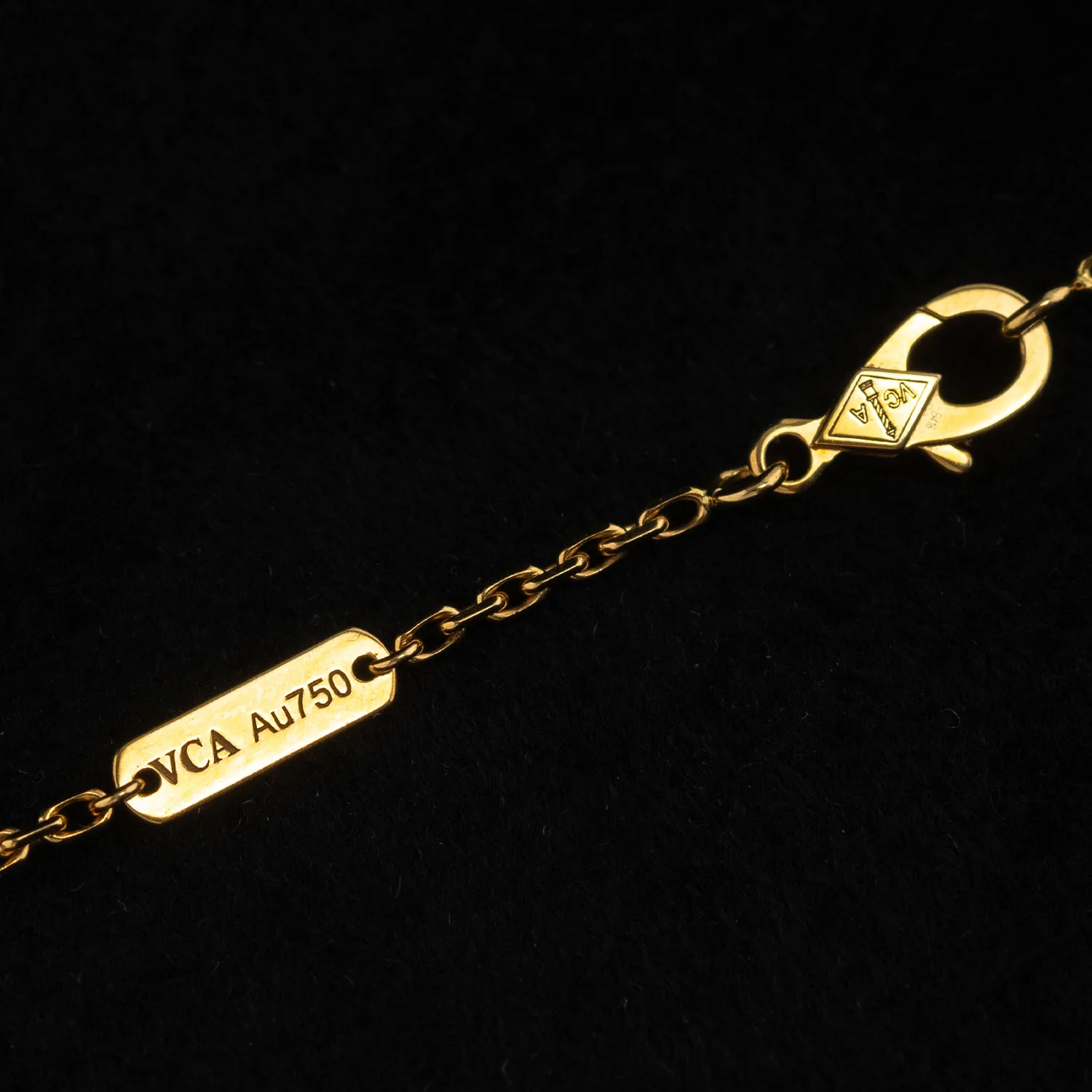 Long Necklace 18K Yellowgold Magic Alhambra Malachite - Image 4