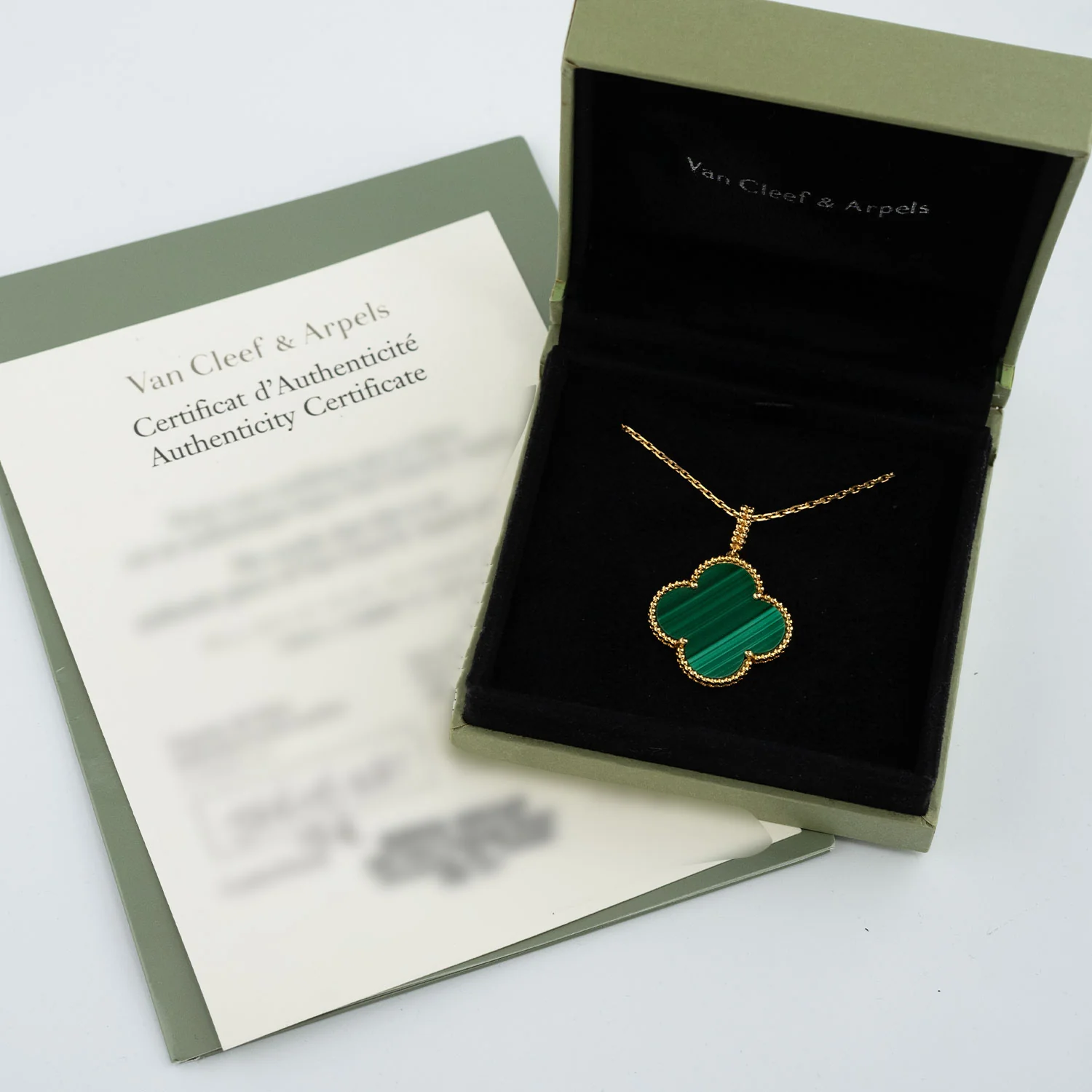 Long Necklace 18K Yellowgold Magic Alhambra Malachite - Image 5