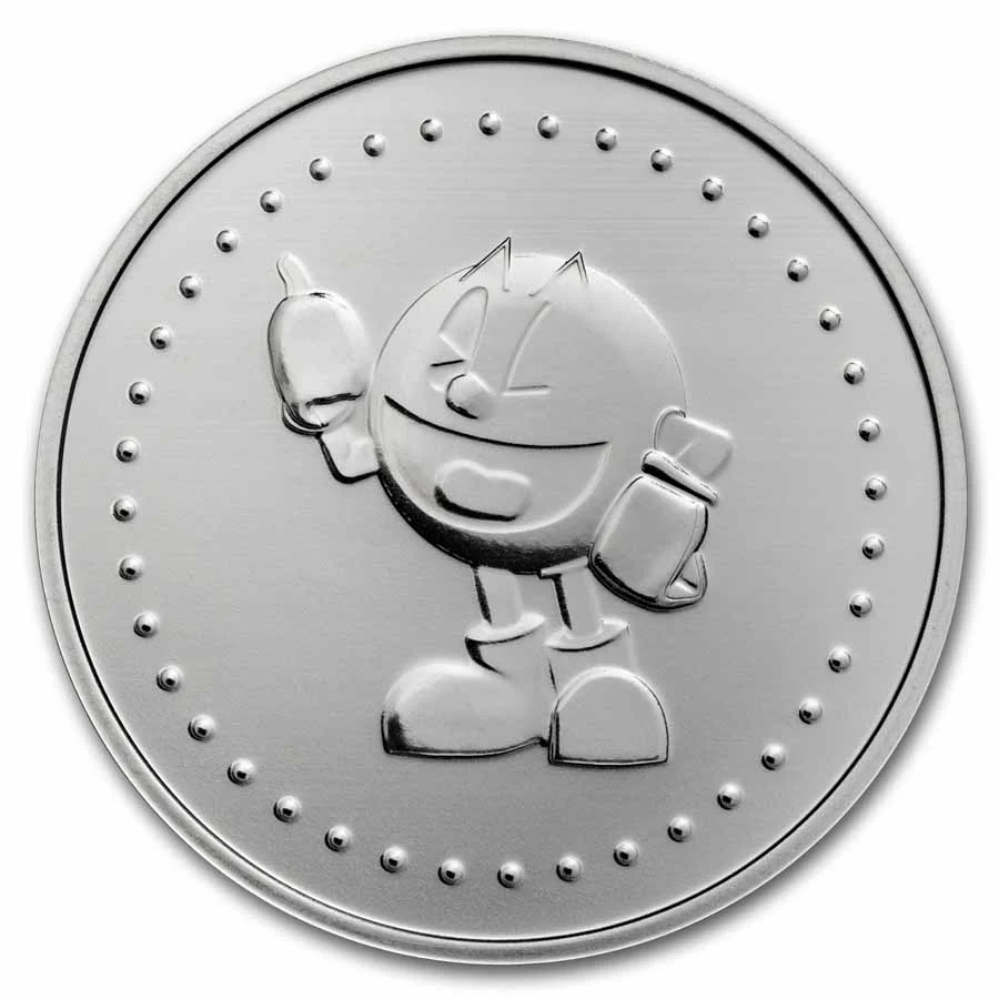 1 Unze Silbermünze PAC-MAN Game Token -  Slot Medal