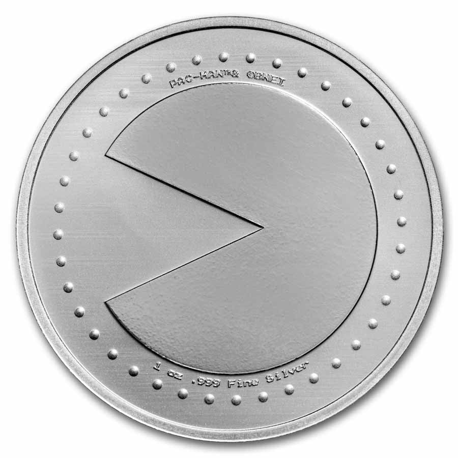 1 Unze Silbermünze PAC-MAN Game Token -  Slot Medal - Image 2