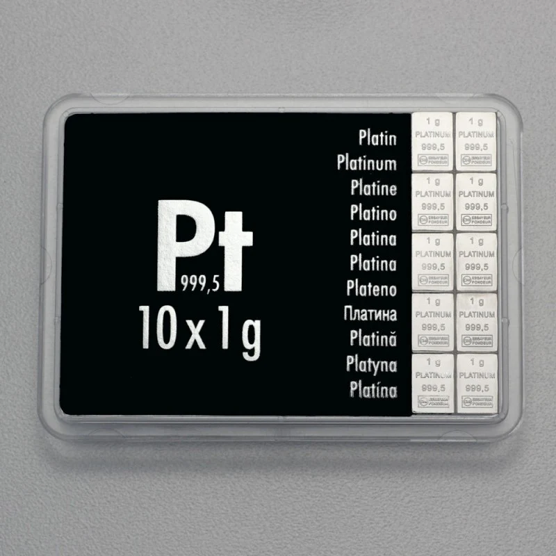 Platintafel 10 x 1g Feinplatin "CombiBar"