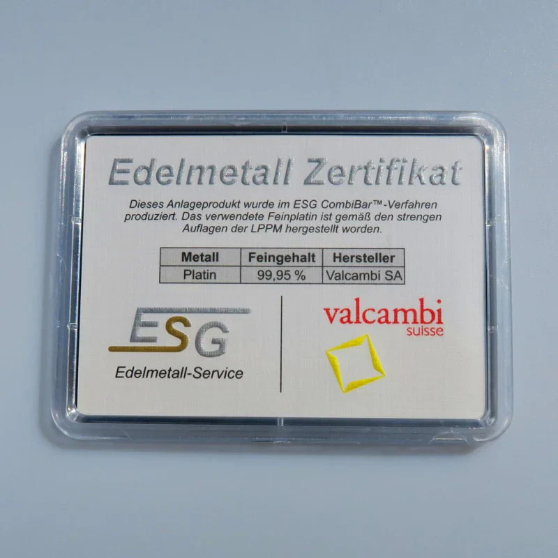 Platintafel 10 x 1g Feinplatin "CombiBar" - Image 2