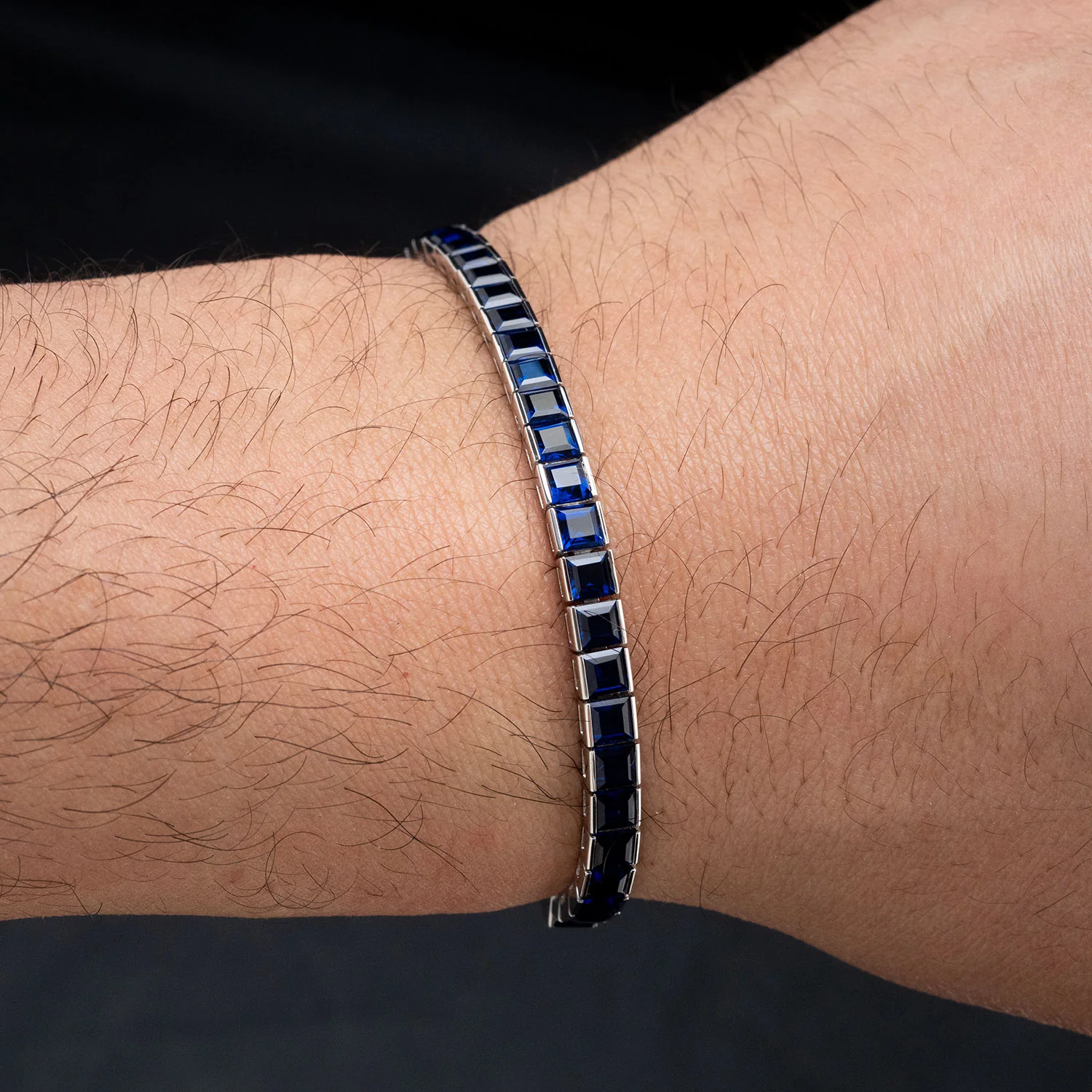 Tennis Bracelet Platinum with 10.989ct Blue Sapphires - Image 2
