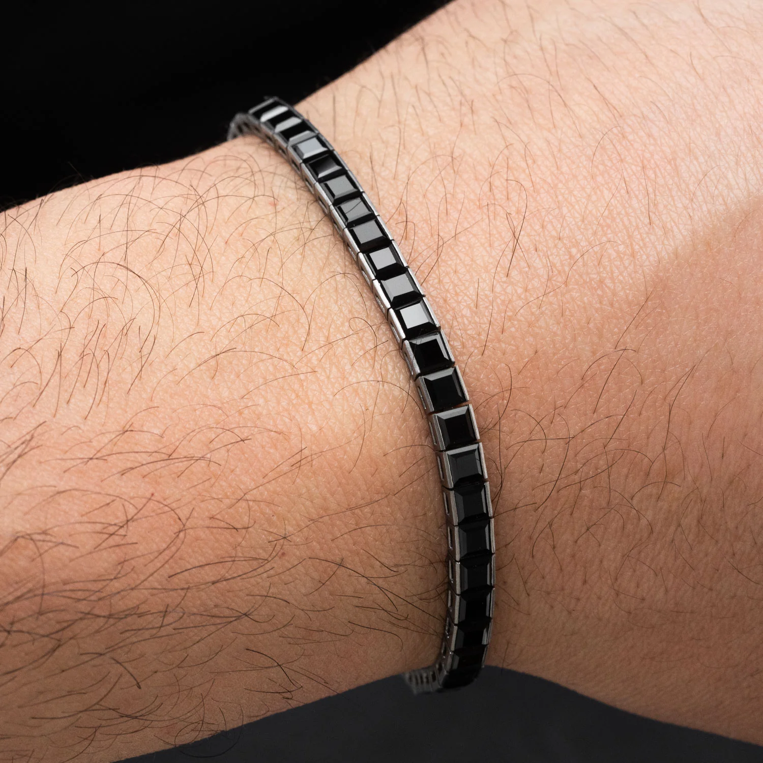 Tennis Bracelet Platinum with 15.334ct Black Diamonds - Image 2