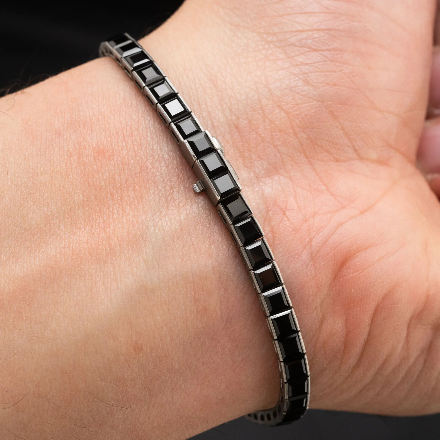 Tennis Bracelet Platinum with 15.334ct Black Diamonds - Image 3