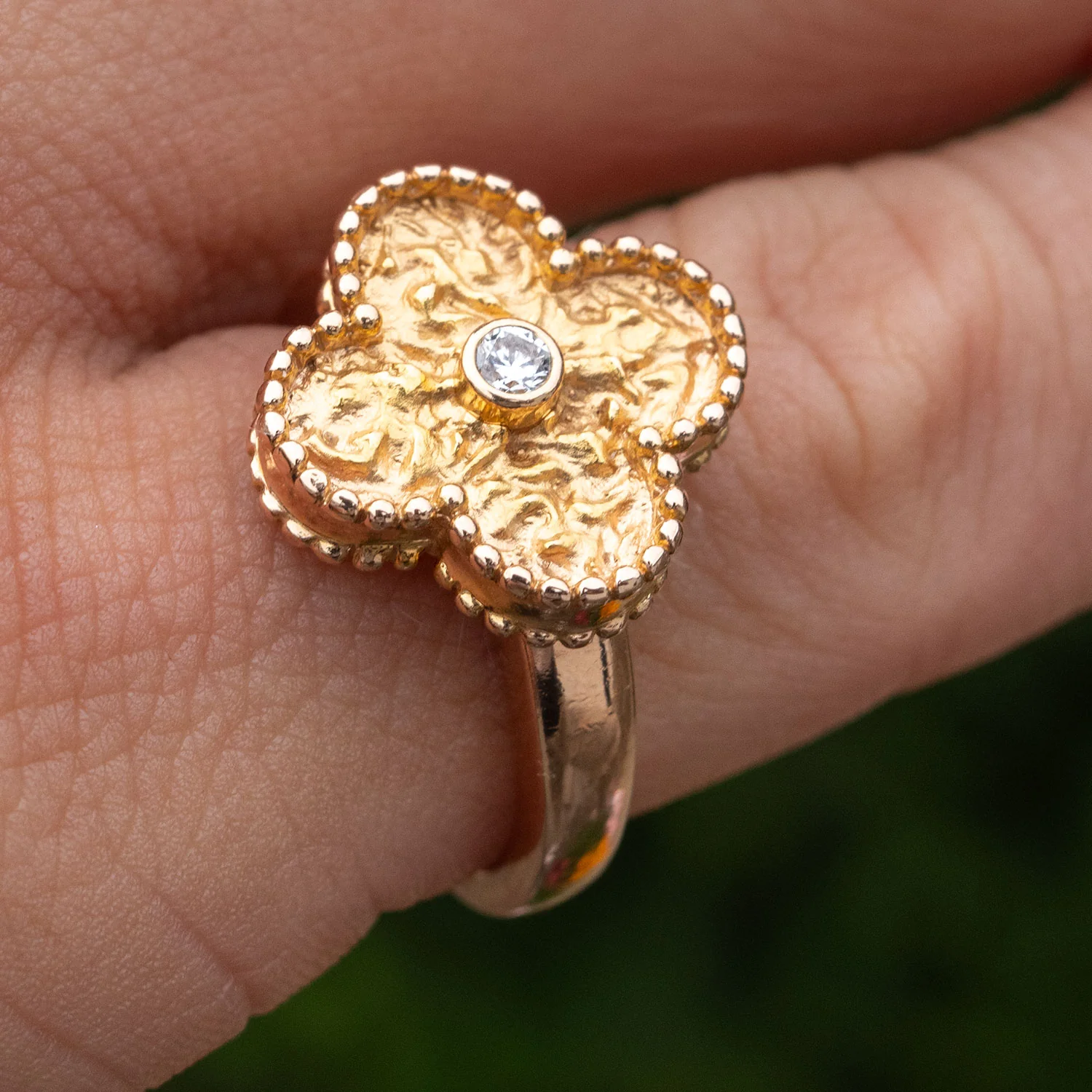 Ring 18K Roségold Vintage Alhambra Diamond - Image 5