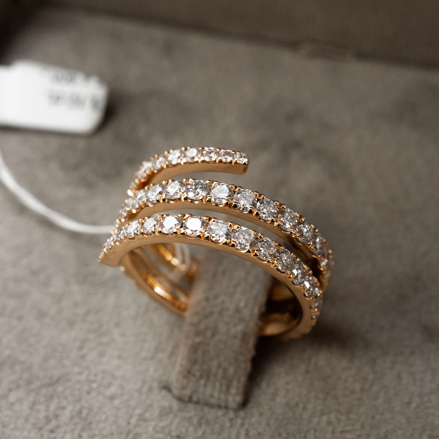 Ring Big Snake 750 Rosegold 69 Brillianten 3,12ct. TW/VSi