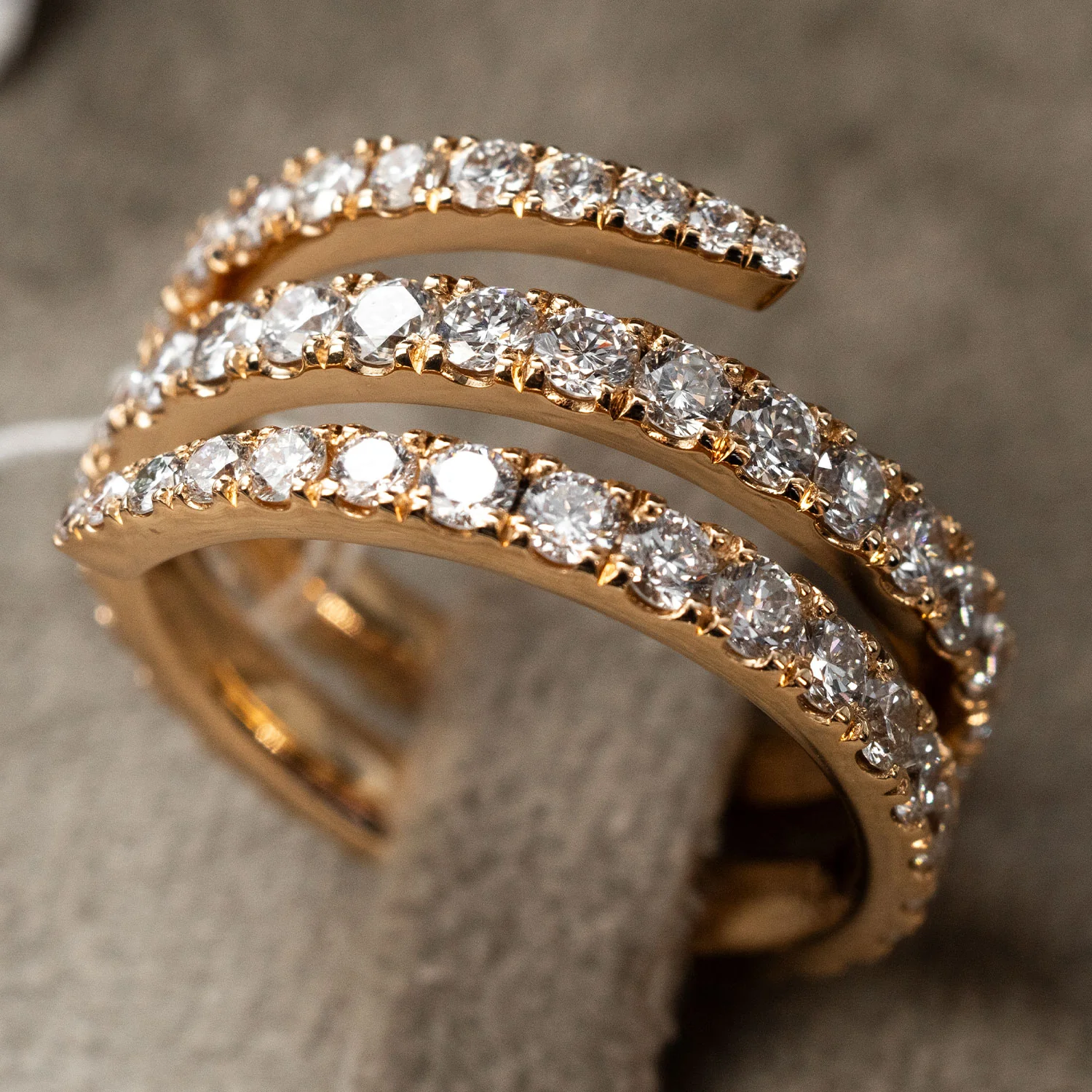 Ring Big Snake 750 Rosegold 69 Brillianten 3,12ct. TW/VSi - Image 2