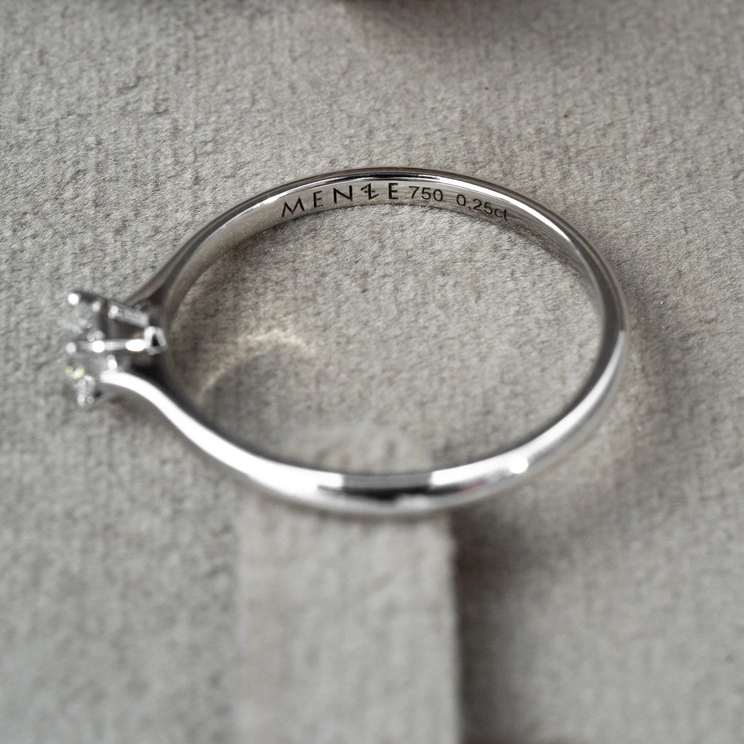 Ring Solitär 750 Weißgold 1 Brilliant 0,25ct. - Image 2