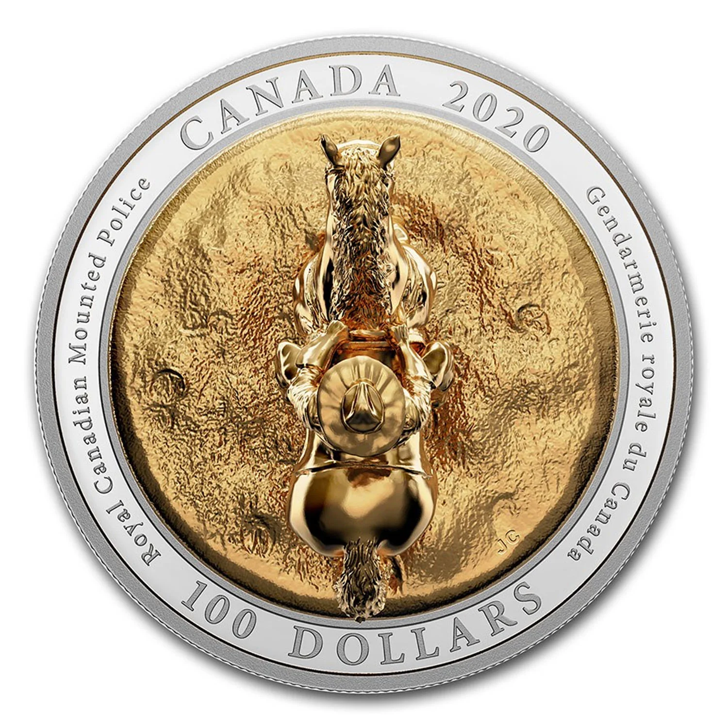 Silber 2020 Canada Sculpture Coin The RCMP Musical Ride 10 Unzen - Image 3
