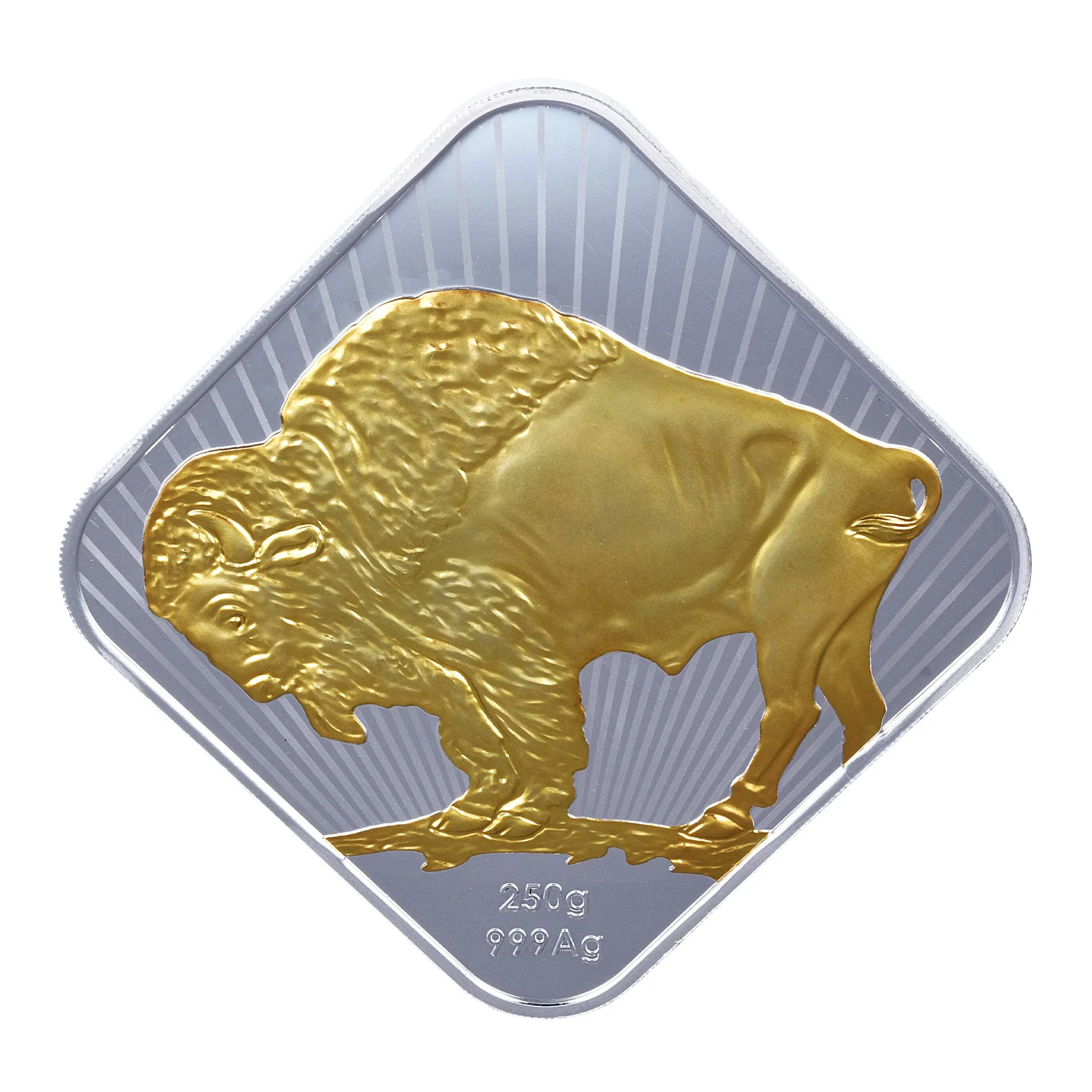 Silver American Buffalo 0.999 Ag - goldplattiert - Image 3