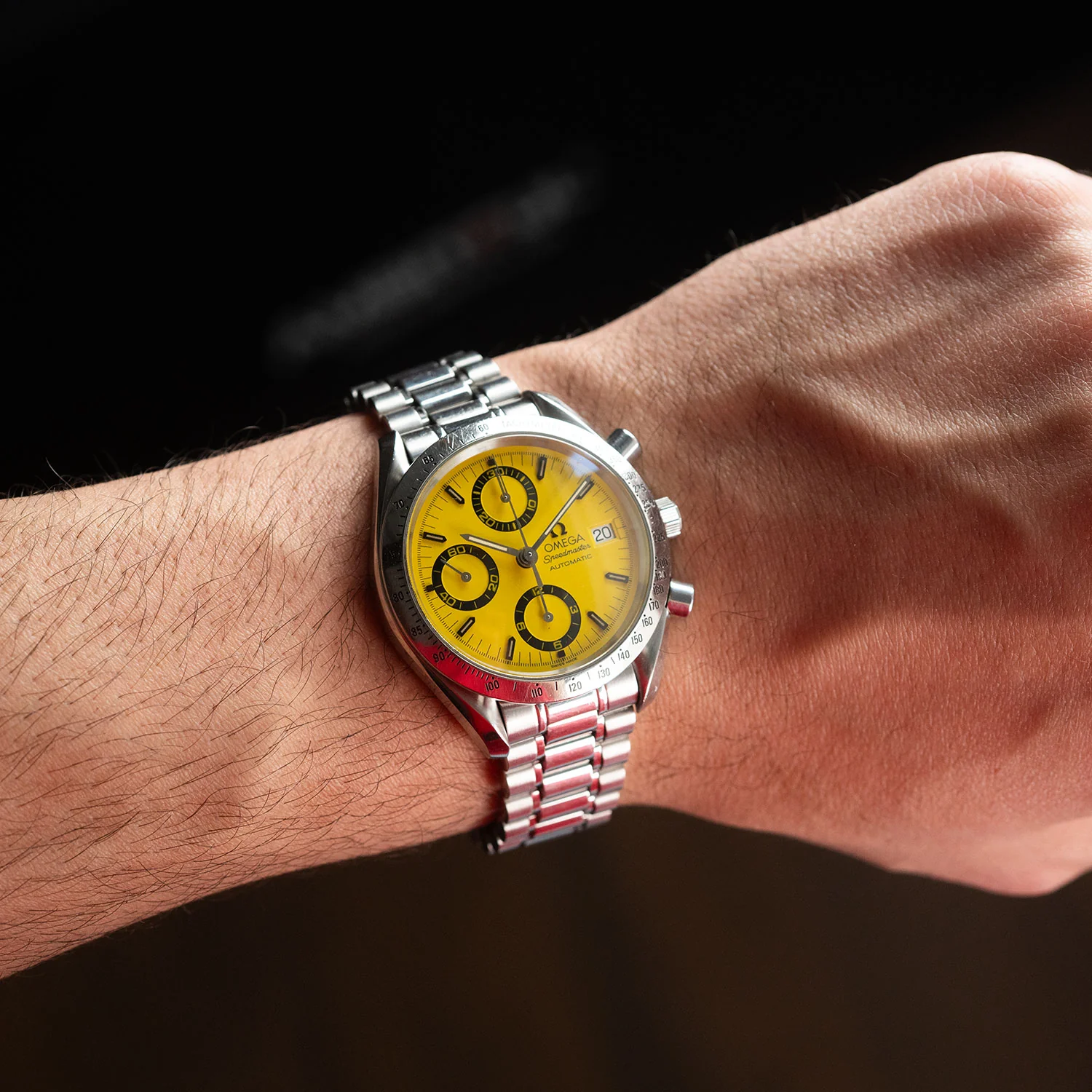 Speedmaster Chronograph Rare Yellow Dial 1995 - 3511.12.00 - Image 6